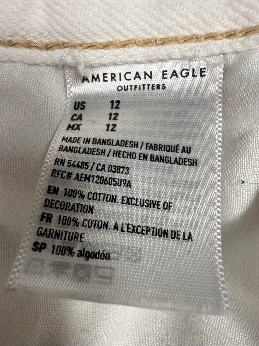 American Eagle Outfitters White Distressed Denim Shorts - Picture 4 of 6